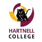 Logotipo granate y dorado de Hartnell College.